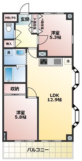 勝和パレスの間取り