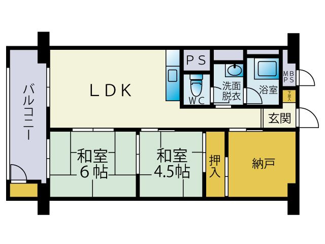 名島コーポの間取り