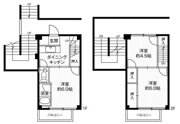 ビレッジハウス鈴蘭台1号棟の間取り