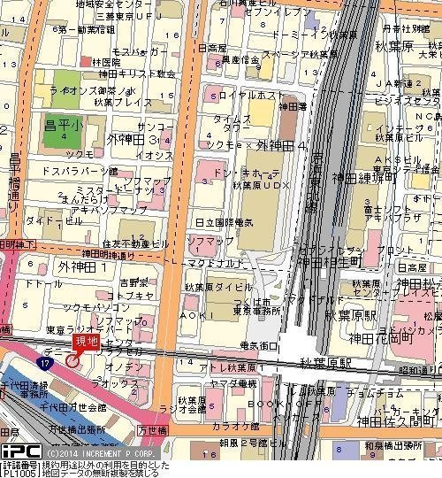 メインステージ秋葉原駅前の地図