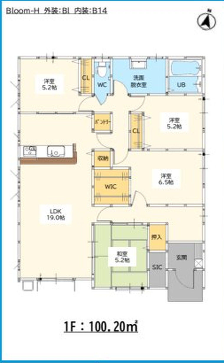 佐賀市大和町大字尼寺6期3区画 1号棟の間取り