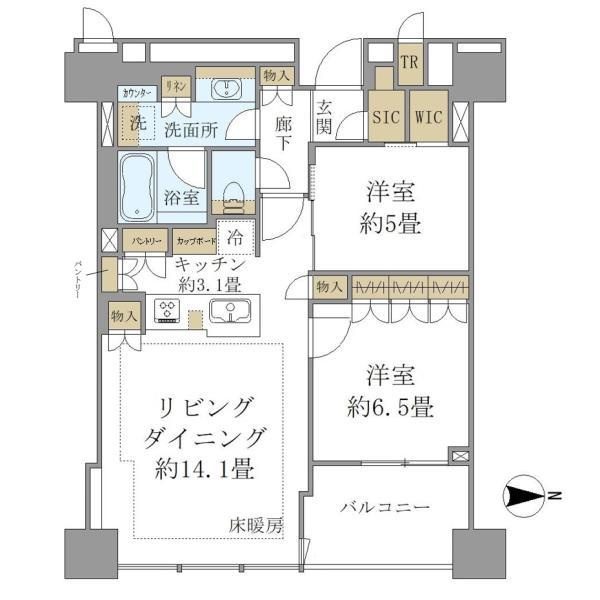 ＢｒｉｌｌｉａＴｏｗｅｒ上野池之端の間取り