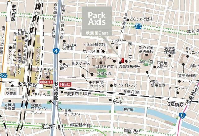 パークアクシス秋葉原Ｅａｓｔの地図
