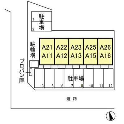 【区画図】 | Ａハイム