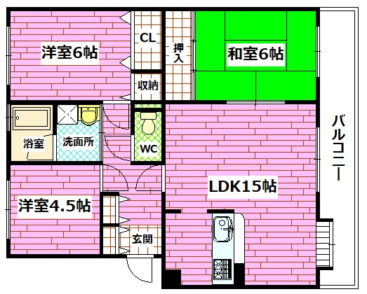 第２ファミーユ半田の間取り