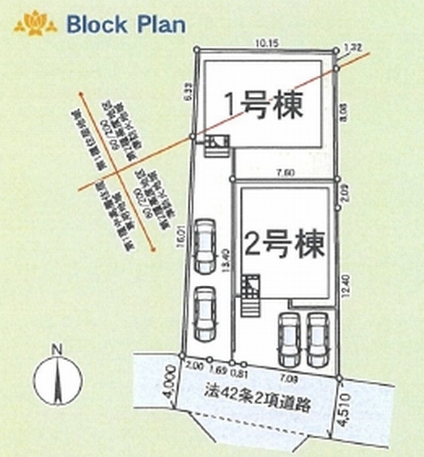 【区画図】 | 【仲介手数料０円】平塚市纒第22　新築一戸建て　全2棟 | 平塚市纒第22　新築一戸建て　全2棟