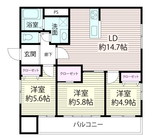 グレデンス甲東園の間取り