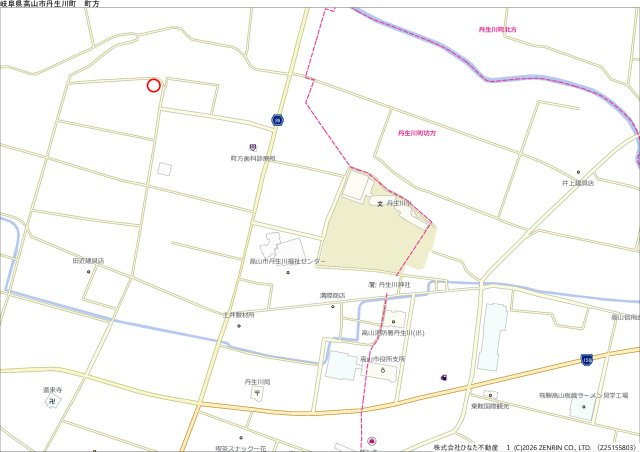 26/6/20商談中　土地　高山市丹生川町町方　600万（25/）12/1新規の地図