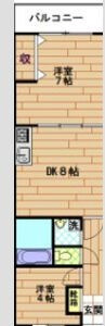 不入斗マンションの間取り
