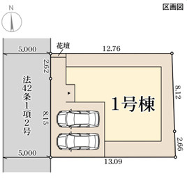 リーブルガーデン姫路市田寺東3期の区画図