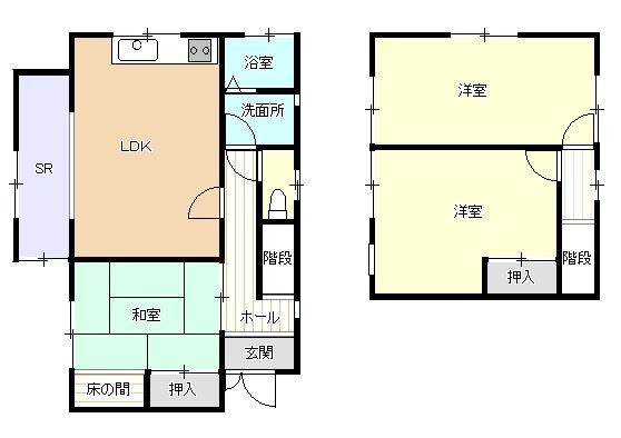 久留米市津福本町　中古戸建の間取り