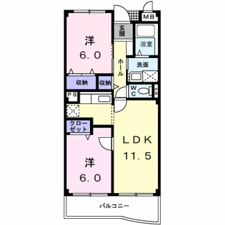 【間取り】 | ＯＡＫ　ＲＯＹＡＬⅠ番館 | 間取りです。