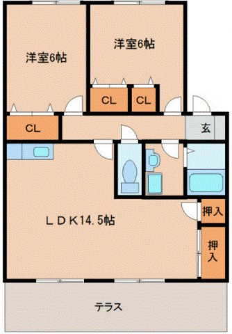 クレール【キャッシュバック対象物件】の間取り