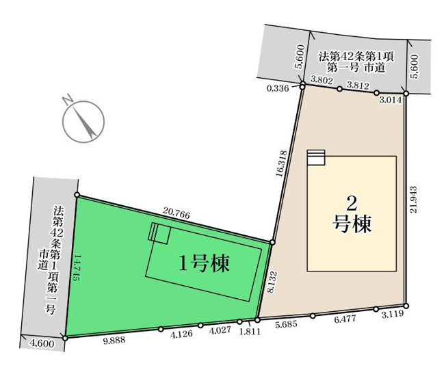 【区画図】 | リーブルガーデン.S安中市松井田町二軒在家ー①