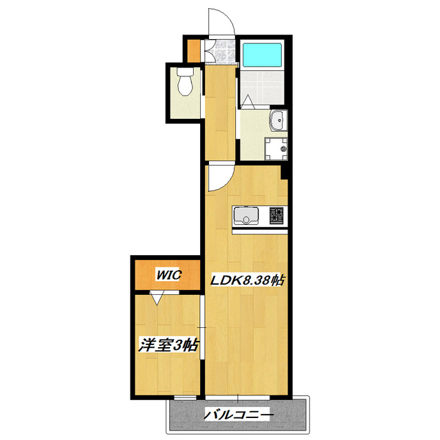 シエスタの間取り|人気の１ＬＤＫのお部屋です。