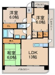 サンパディ久留米の間取り