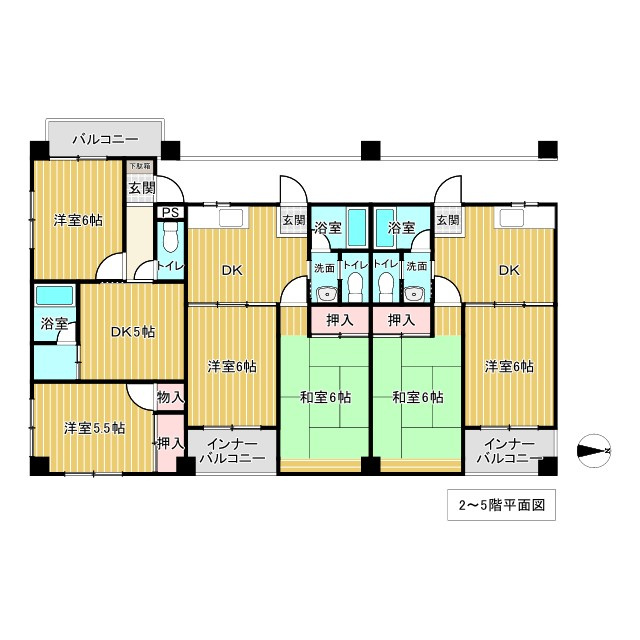 海部郡蟹江町本町１１丁目の一棟マンションの間取り