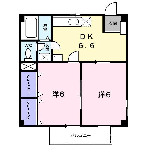 ニューシティ三条Ｂの間取り