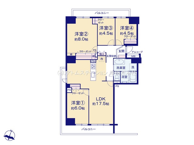 【間取り】 | アトムセレクト八千代ゆりのき台プラザシティ第3号棟