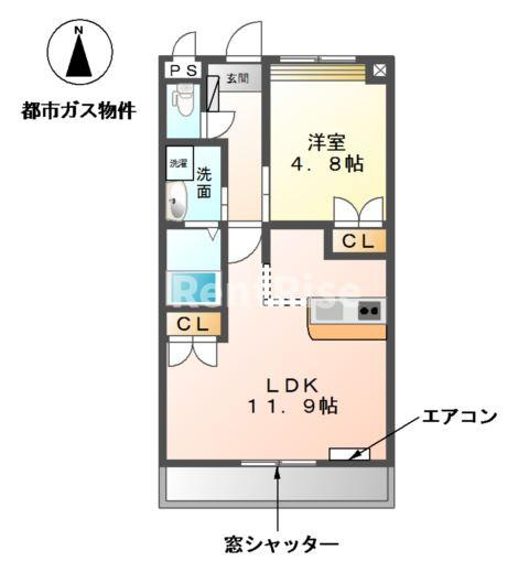 フィオーレ　デ　ローザの間取り