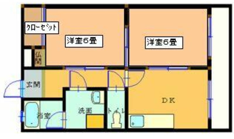 ハイツ大栄の間取り