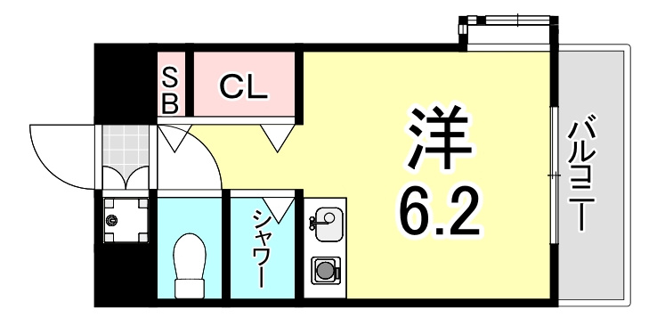 ワコーレプラティーク神戸深江駅前の間取り