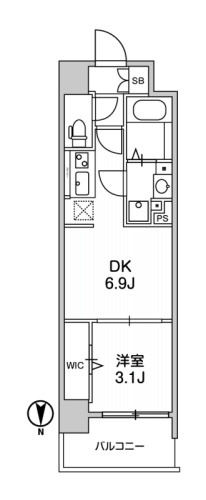 ミラージュパレス難波クルヴァの間取り