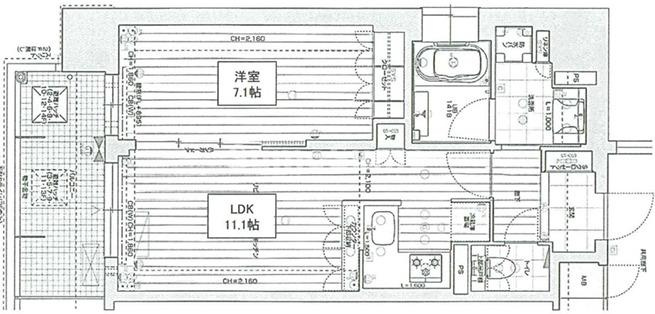 リーガル靱本町の間取り