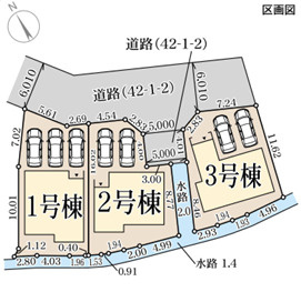 リーブルガーデン姫路市北平野の区画図