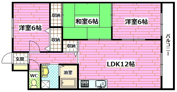 カーサグリーンウッズの間取り