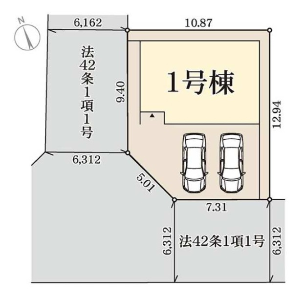 加古川市西神吉町大国　　新築戸建の区画図