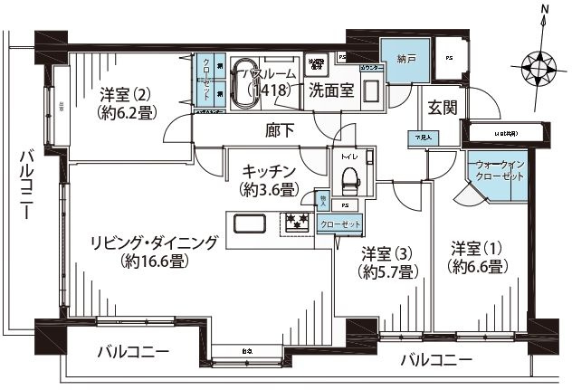 藤和シティホームズ清澄庭園の間取り|11階部分・南西角部屋住戸につきまして日当たり・通風・眺望良好。新規リノベーション施工が完了いたしましたのでいつでも内覧が可能です。
