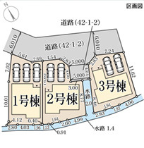 リーブルガーデン姫路市北平野の区画図