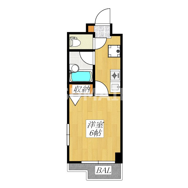 ティファニー舟渡の間取り|2面採光の角部屋です♪