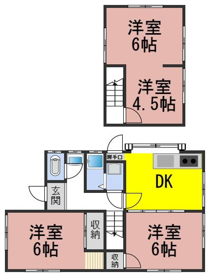 ６７２９６　岐阜市天池中古戸建ての間取り