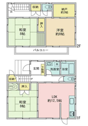 あきる野市秋川５丁目の中古一戸建の間取り