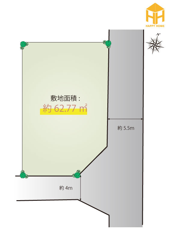 尼崎市南武庫之荘10丁目新築一戸建て│3SDLK+駐車1台可の区画図