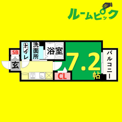 リバーコート砂田橋Ⅱ　名古屋市賃貸　仲介手数料無料の間取り