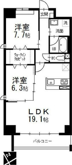 オルソパール伝馬の間取り