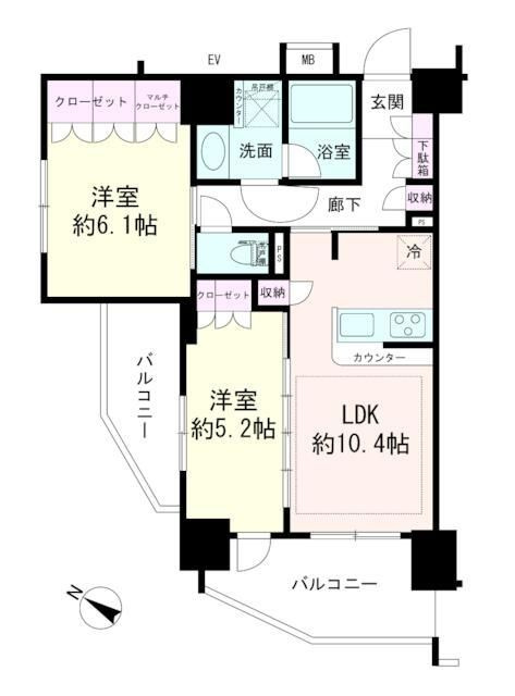パレステージ曳舟Ⅱの間取り