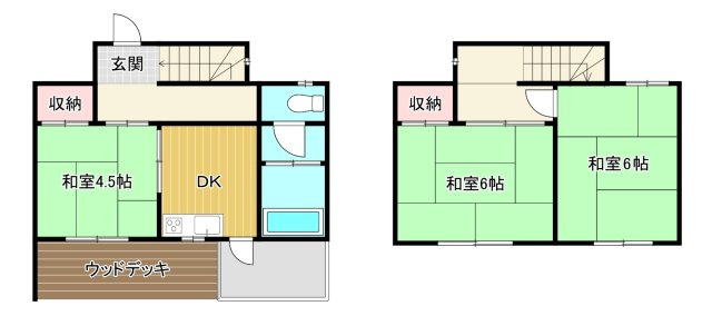 天白区植田山五丁目テラスハウスの間取り