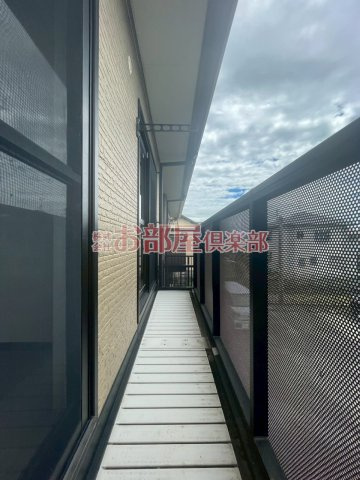 アドバンテイジ三瀦A棟のバルコニー|外からの目が気にならないバルコニーで洗濯物が干せます