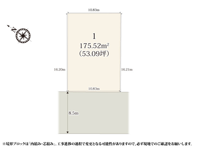 [新築住宅] 行田市佐間 第4期 全1棟の区画図