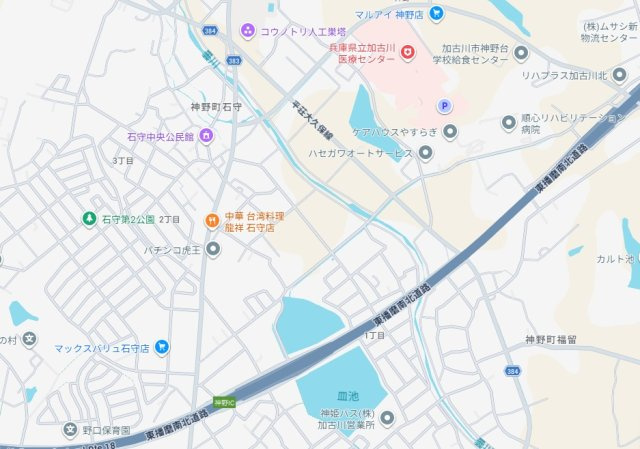 加古川市神野町石守　　中古戸建の地図