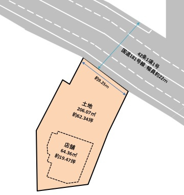 ■□米子市道笑町貸店舗□■の区画図