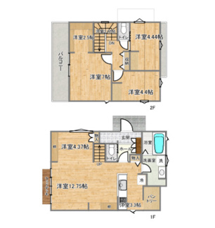 【間取り】 | 築１年！川越市中台元町戸建！ | ◆暮らしにゆとりをプラス◆ 4LDK＋WIC＋パントリー｜1・2階トイレ付き◎