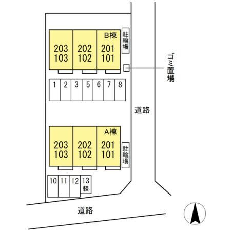 【区画図】 | エスポワールA(エスポワールエー)