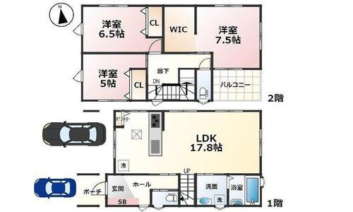 新庄町の間取り|JR三滝駅徒歩15分、JR安芸長束駅徒歩18分☆