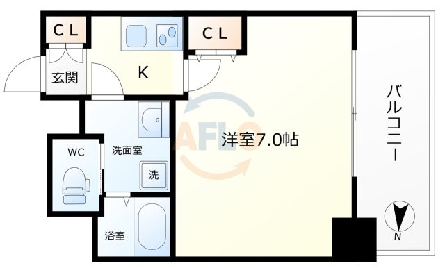 meetMe梅田西（ミートミー梅田西）の間取り|meetMe梅田西（ミートミー梅田西）間取り