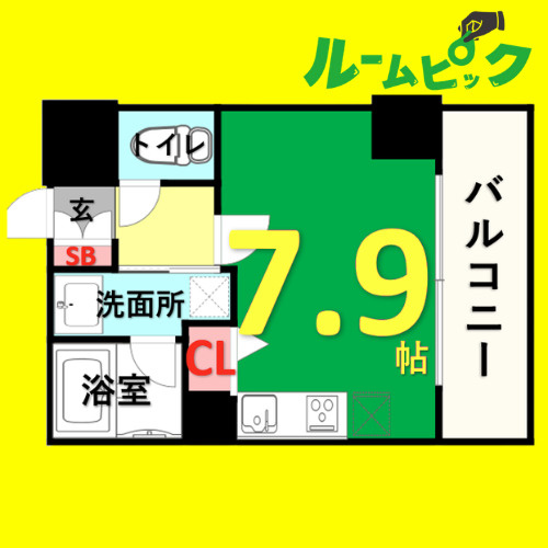 レジディア高岳　名古屋市賃貸 仲介手数料無料の間取り